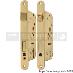 S&B 100231.4 insteekslot 100231.4 PZ 55 mm DIN rechts voorplaat 210x25 mm U r=12,5 mm messing gepolijst - S40615054 - afbeelding 1