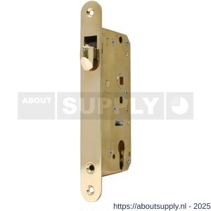 S&B 105630.4 dag en nacht cilinder schuifduerslot 105630.4 PZ 55 mm PC75 voorplaat 210x25 mm U messing mat chroom - S40615053 - afbeelding 1