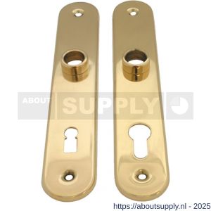 S&B 180200.4 PC deurschild cilinder PC 230 mm afstand 75 mm rond messing gepolijst - S40615162 - afbeelding 2