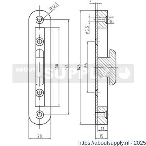 S&B 220830.9 sluitkom voor schuifdeurslot 271008/9**.9 - S40615106 - afbeelding 2