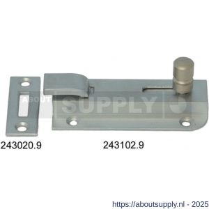 S&B 243020.4 sluitplaat sluitplaat voor deurschuif 100x46 mm 10 mm stiftdiameter messing gepolijst - S40615141 - afbeelding 1
