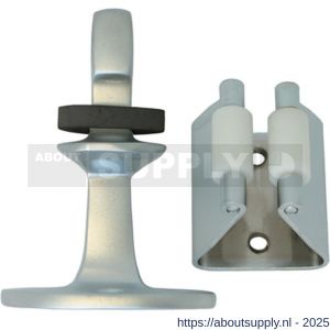 S&B 253101.6 deurvastzetter L=70 mm D=45x35 mm met rubber aanslag messing gepolijst chroom - S40615133 - afbeelding 1