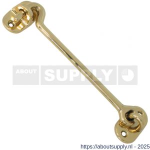 S&B 255303.4 deurhaak licht 150 mm met tegenplaat messing gepolijst - S40615027 - afbeelding 1