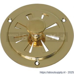 S&B 272101.4 ventilatierozet 200 mm met knop buiten messing gepolijst - S40615233 - afbeelding 1