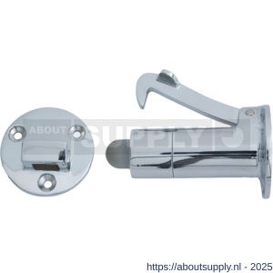 S&B 251101.6 deurvastzetter verstelbaar L=80 mm D=56 mm met tegenplaat messing gepolijst chroom - S40615129 - afbeelding 1