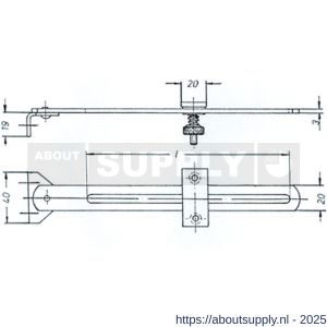 S&B 520165.4 kastuitzetter 160 mm met vastzetschroef messing gepolijst - S40615195 - afbeelding 2