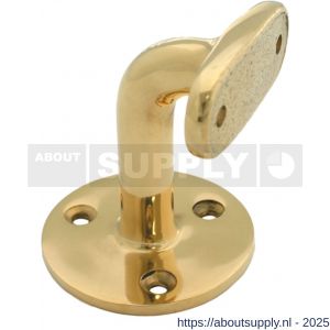 S&B 580000.4 rond ovaal leuninghouder 65 mm rond ovalen wandplaat messing gepolijst - S40615172 - afbeelding 1