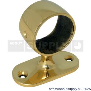 S&B 580300.4 leuning-tussenstuk 43 mm rond DIN 81418 A nummer 412 ovalen wandplaat messing gepolijst - S40615178 - afbeelding 1