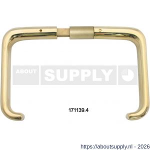 S&B 171139.4 deurkrukken voor oplegslot DIN 81317 E deurdikte=32-43 mm krukstift 9 mm messing gepolijst - S40615156 - afbeelding 1