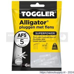 Toggler AF5-6 Alligator plug met flens AF5 diameter 5 mm zak 6 stuks wanddikte > 6,5 mm - S32650051 - afbeelding 1