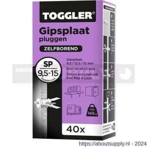 Toggler SP-40 gipsplaatplug SP doos 40 stuks gipsplaat 9-15 mm - S32650002 - afbeelding 1