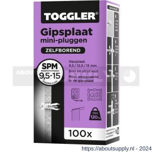 Toggler SPM-100 gipsplaatplug SP-Mini doos 100 stuks gipsplaat 9-15 mm - S32650005 - afbeelding 1
