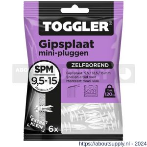 Toggler SPM-6 gipsplaatplug SP-Mini zak 6 stuks gipsplaat 9-15 mm - S32650004 - afbeelding 1