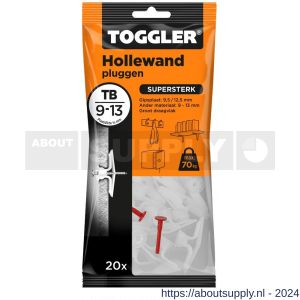 Toggler TB-20 hollewandplug TB zak 20 stuks plaatdikte 9-13 mm - S32650013 - afbeelding 1