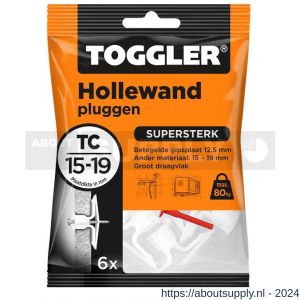Toggler TC-6 hollewandplug TC zak 6 stuks plaatdikte 15-19 mm - S32650016 - afbeelding 1