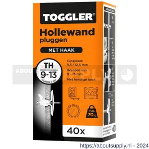 Toggler TH-40 hollewandplug TH doos 40 stuks plaatdikte 9-13 mm - S32650031 - afbeelding 1