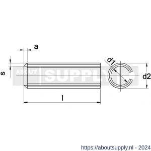 Kobout 71481ZW16050 spanbus ISO 8752 onbehandeld staal 16x50 - S50459077 - afbeelding 1