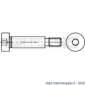 Kobout 3ISO7379-06M5016 passchroef met binnenzeskant ISO 7379 12.9 onbehandeld staal 6.5 F9x16 mm - S50485099 - afbeelding 1