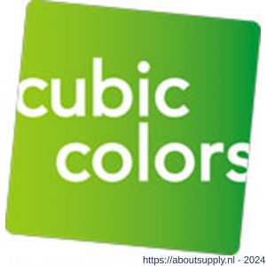 Cubic Colors briefplaat binnen met kunststof houder en luxe zwarte klep 86x345 mm zwart - S21008732 - afbeelding 2