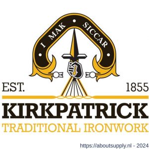 Kirkpatrick KP2439R BB56 deurkruk gatdeel op schild 152x38 mm BB 56 mm rechtswijzend smeedijzer zwart - S21002976 - afbeelding 2