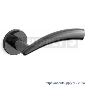 Mandelli1953 0771R Nadir deurkruk gatdeel op rozet 51x6 mm rechtswijzend glanzend zwart - S21009604 - afbeelding 1