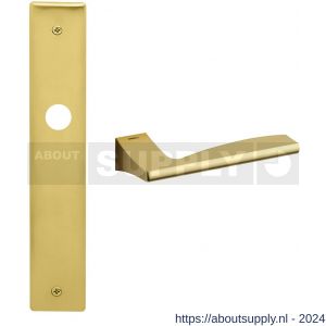 Mandelli1953 1030R Link deurkruk gatdeel rechtswijzend op langschild 240x40 mm blind mat messing - S21015422 - afbeelding 1