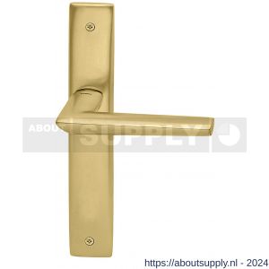 Mandelli1953 1080R BB56 Isi deurkruk gatdeel rechtswijzend op langschild 240x40 mm BB56 mat messing - S21015381 - afbeelding 1