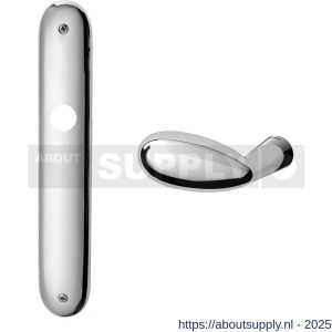 Mandelli1953 1090L BB72 Led deurkruk gatdeel op langschild 238x40 mm BB72 linkswijzend chroom - S21015920 - afbeelding 1