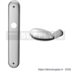 Mandelli1953 1090L PC55 Led deurkruk gatdeel op langschild 238x40 mm PC55 linkswijzend mat chroom - S21016088 - afbeelding 1