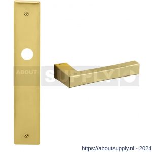 Mandelli1953 1160R Telis deurkruk gatdeel rechtswijzend op langschild 240x40 mm blind mat messing - S21015450 - afbeelding 1