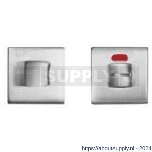Mandelli1953 1291/115RFV-RW toiletgarnituur vierkant met rood-wit indicator mat chroom - S21011705 - afbeelding 1