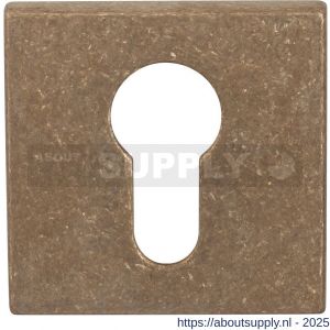 Mandelli1953 1291/BY cilinderrozet vierkant messing getrommeld - S21016697 - afbeelding 1