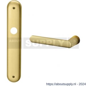Mandelli1953 1300L Zante deurkruk gatdeel linkswijzend op langschild 238x40 mm blind mat messing - S21015457 - afbeelding 1