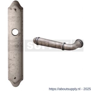 Mandelli1953 1340L blind Hartu deurkruk gatdeel op langschild 260x47 mm blind linkswijzend antiek chroom - S21015806 - afbeelding 1