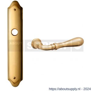 Mandelli1953 1420 WC63/8 Gou deurkruk op langschild 260x47 mm WC63/8 messing gepolijst - S21014914 - afbeelding 1