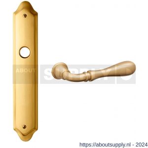 Mandelli1953 1420R Gou deurkruk gatdeel rechtswijzend op langschild 260x47 mm blind mat messing - S21015352 - afbeelding 1