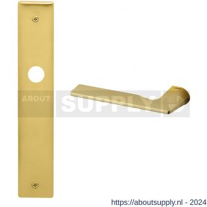 Mandelli1953 1460L Kiri deurkruk gatdeel linkswijzend op langschild 240x40 mm blind mat messing - S21015401 - afbeelding 1