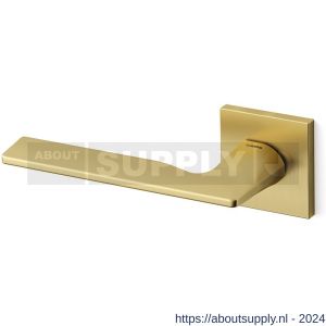 Mandelli1953 1461L Kiri deurkruk gatdeel op rozet 50x50x6 mm linkswijzend mat messing - S21009714 - afbeelding 1