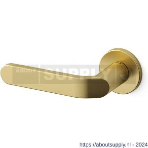 Mandelli1953 1611L Callas deurkruk gatdeel op rozet 51x6 mm linkswijzend mat messing - S21009750 - afbeelding 1