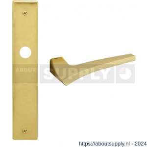 Mandelli1953 1630R Astrid deurkruk gatdeel rechtswijzend op langschild 240x40 mm blind mat messing - S21015324 - afbeelding 1