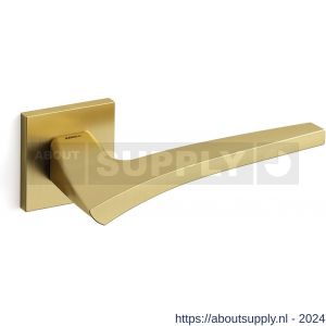 Mandelli1953 1631L Astrid deurkruk gatdeel op rozet 50x50x6 mm linkswijzend mat messing - S21009768 - afbeelding 1