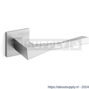 Mandelli1953 1691L Twee deurkruk gatdeel op rozet 50x50x6 mm linkswijzend mat chroom - S21009798 - afbeelding 1