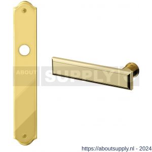 Mandelli1953 1740L Kuki deurkruk gatdeel op langschild 282x48 mm linkswijzend messing gepolijst - S21013808 - afbeelding 1