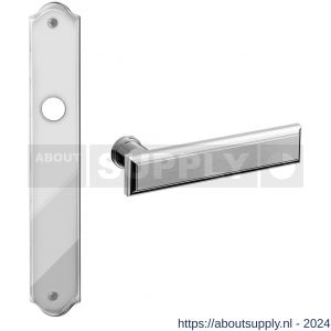 Mandelli1953 1740R BB56 Kuki deurkruk gatdeel rechtswijzend op langschild 248x48 mm BB56 chroom-mat chroom - S21015770 - afbeelding 1