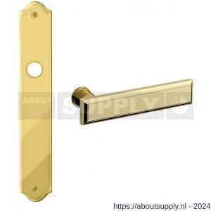 Mandelli1953 1740R Kuki deurkruk gatdeel op langschild 282x48 mm rechtswijzend messing gepolijst - S21013809 - afbeelding 1