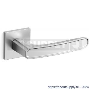 Mandelli1953 1871R Frame Q deurkruk gatdeel op rozet 50x50x6 mm rechtswijzend mat chroom-chroom - S21011786 - afbeelding 1