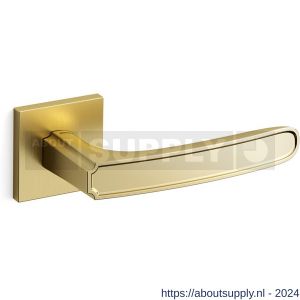 Mandelli1953 1871R Frame Q deurkruk gatdeel op rozet 50x50x6 mm rechtswijzend mat messing-messing gepolijst - S21011789 - afbeelding 1