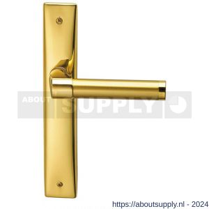 Mandelli1953 360R Tuc deurkruk gatdeel rechtswijzend op langschild blind messing gepolijst-mat messing - S21017715 - afbeelding 1