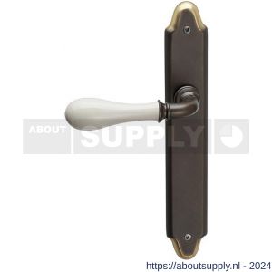 Mandelli1953 640L BB56 Doge deurkruk gatdeel linkswijzend op langschild 260x47 mm BB56 antiek brons - S21013460 - afbeelding 1