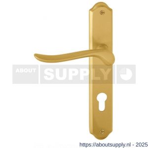 Mandelli1953 690L PC85 Rondo deurkruk gatdeel op langschild 260x47 mm PC85 linkswijzend mat messing - S21013633 - afbeelding 1